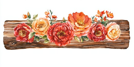 木牌花卉田园风装饰场景