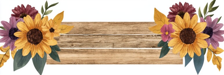 木牌花卉田园风装饰场景