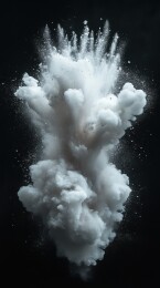 白色粉末爆炸瞬间
