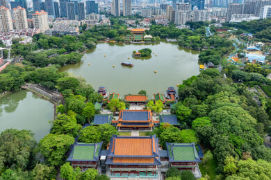 中国广东珠海市圆明新园现清朝盛世风华