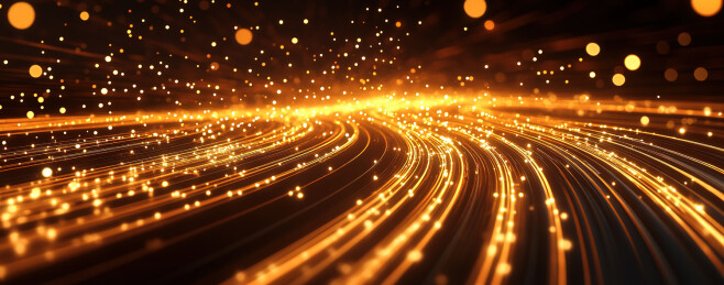 夜间照明灯光的低角度视图