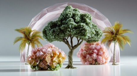 多边形穹顶下的梦幻植物