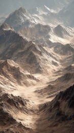 壮丽的山峦与沙尘