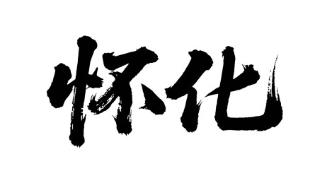 矢量书法毛笔字手写怀化