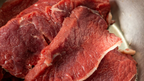 新鲜牛肉切片画面