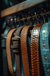 展示架上的精致腰带