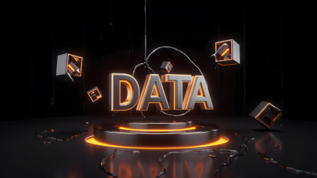 金属质感科技立体创意文字DATA
