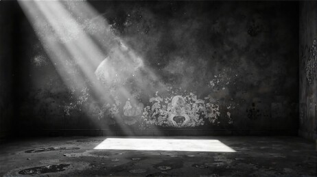 废弃房间里的光束