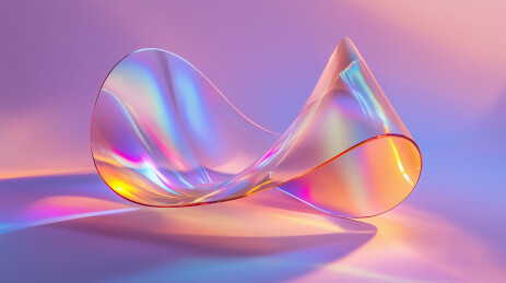 虹彩塑料薄片微距