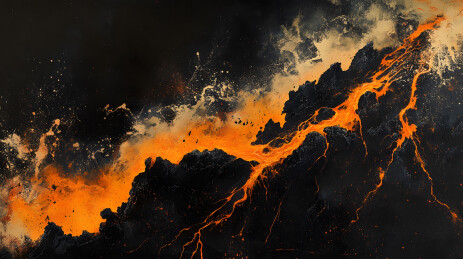 流动的岩浆背景