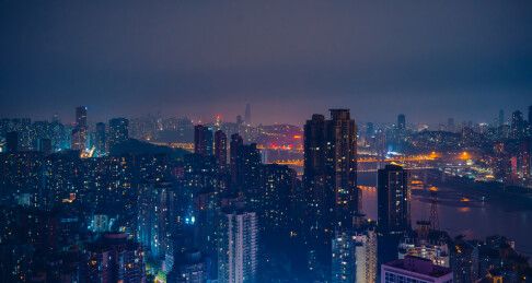 中国赛博朋克之城重庆夜景