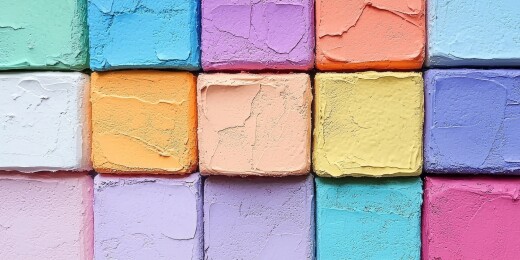 彩色粉笔清新风装饰场景