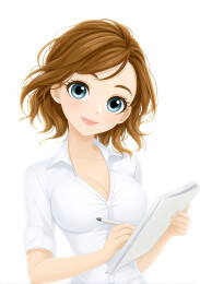 一个漂亮的女秘书手里拿着文件