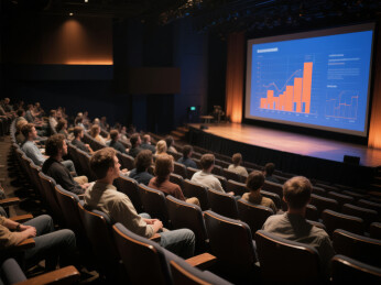 大型会议报告现场