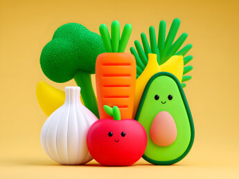 健康新鲜蔬菜立体食品插图