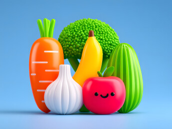健康新鲜蔬菜立体食品插图