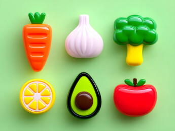 健康新鲜蔬菜立体食品插图