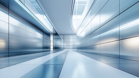 未来感极简建筑空间