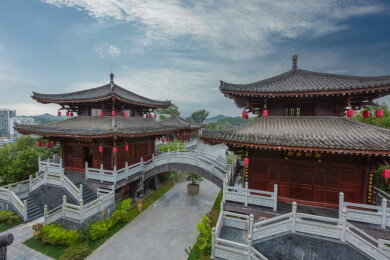 四川南充阆中古城鳌山圣境古典建筑