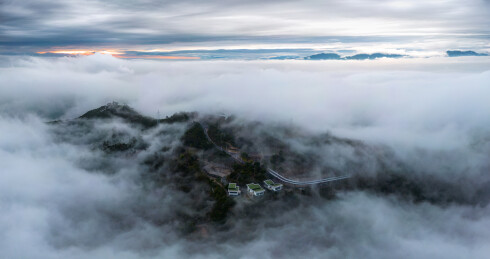 福建厦门海沧天语舟气象公园云海