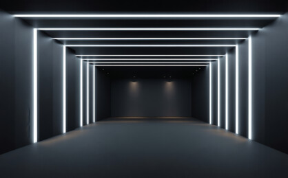 霓虹灯廊道科技感空间