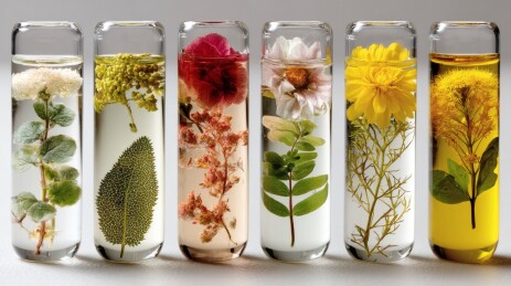 花卉油脂玻璃瓶静物摆设