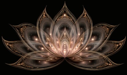 金色莲花暗夜绽放
