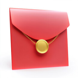 白色背景下的红包