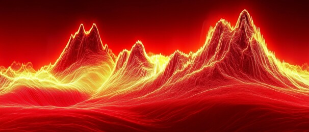 炽热山峦的抽象艺术