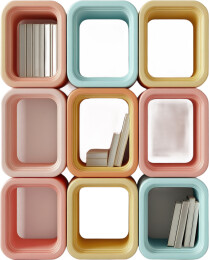 彩色模块化壁架展示