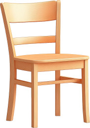 简约浅色木质餐椅