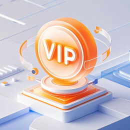 VIP字母3D科技图表