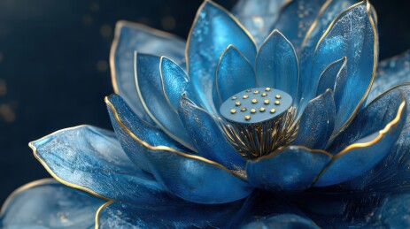 精美蓝莲花的艺术展现