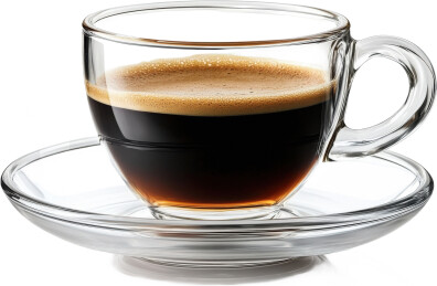 透明玻璃意式浓缩咖啡杯碟