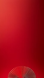 热情洋溢的红色扇面