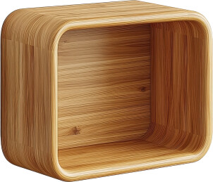 现代木质方形壁架