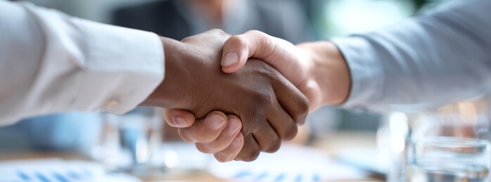 商务人士握手达成合作