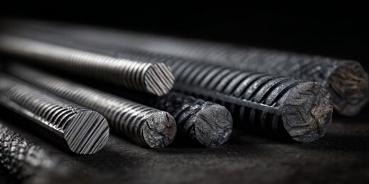 钢筋螺纹细节特写