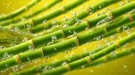 水里的清新甘蔗