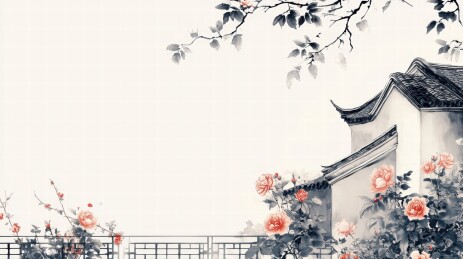 古典庭院花影幽雅美景