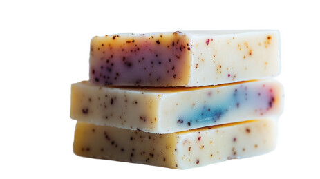 手工天然肥皂条堆叠