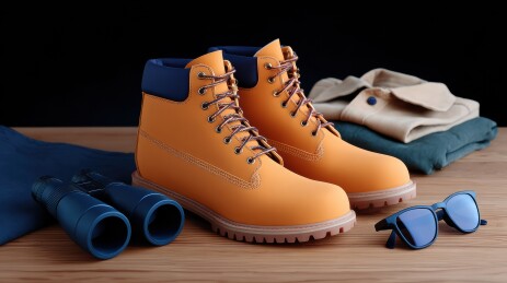 黄色靴子与配件