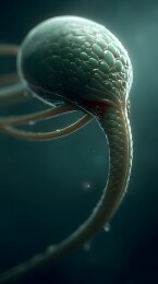 微小生物的特写图像