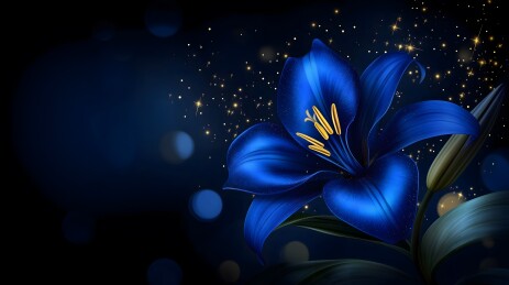 蓝色妖姬梦幻绽放