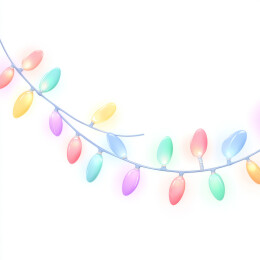 彩色节日灯串装饰