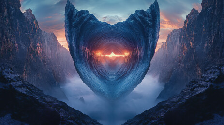 奇幻峡谷中的神秘巨石