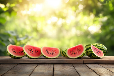 夏日瓜果清新背景图