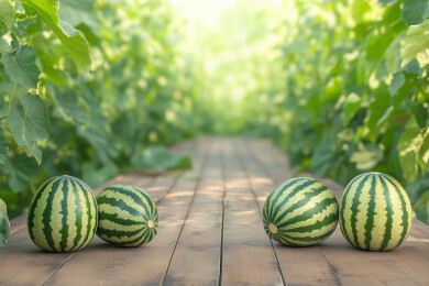 夏日瓜果清新背景图