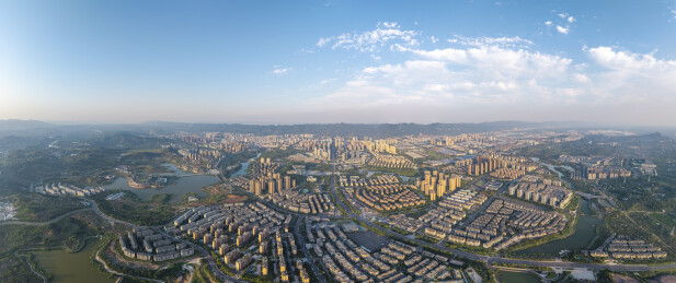 重庆市璧山区城市全景航拍