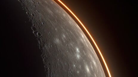 月球表面与日食景象